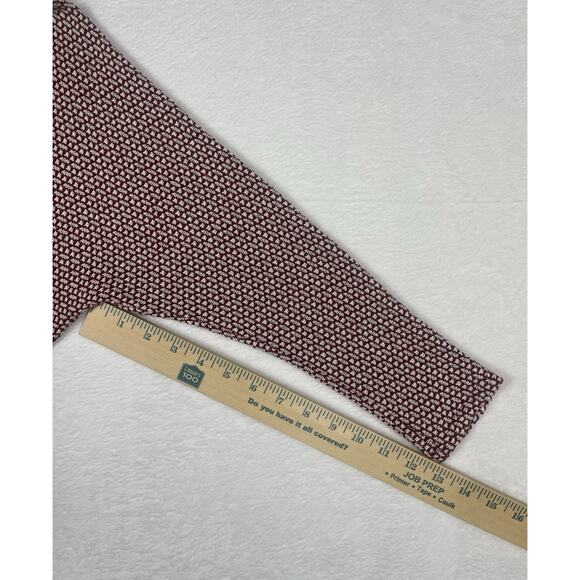 Sadie and Sage Textured Knit Cardigan Sz S Oversized Burgundy Cream Button Front - Picture 8 of 9